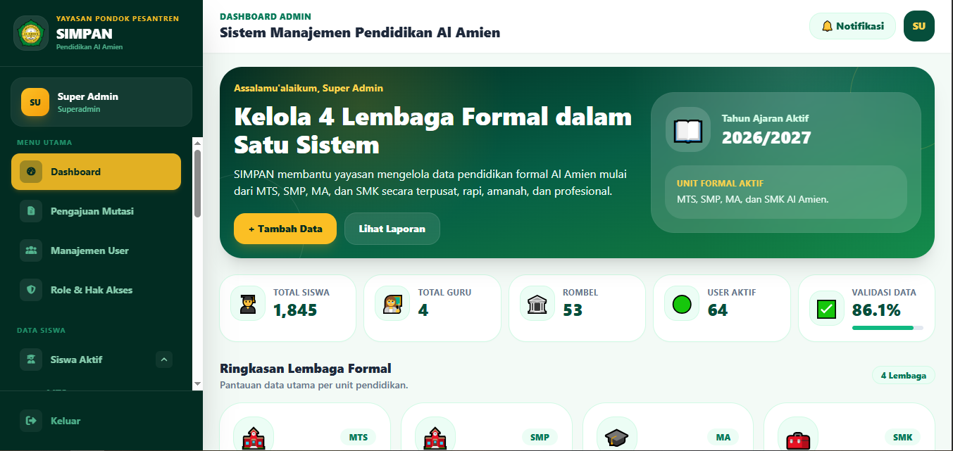 [Custom] Aplikasi Managemen 4 Lembaga
